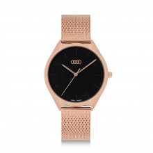 hodinky Audi dámské barva roségold schwarz růžové zlato černá