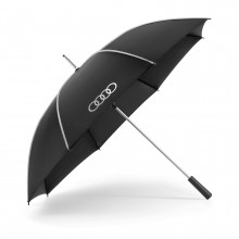 deštník Audi s nápisem Audi kruhy černo stříbrný 