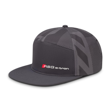 čepice kšiltovka Audi šedá barva snapback nápis Audi Sport RSQ e-tron