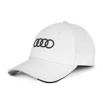 čepice kšiltovka Audi logo kruhy Audi bílá barva